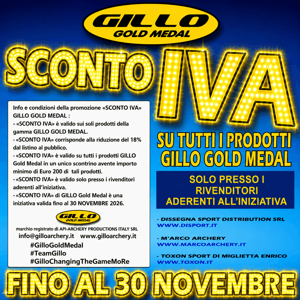 SCONTO IVA GILLO ARCHERY SCONTO IVA GILLO ARCHERY